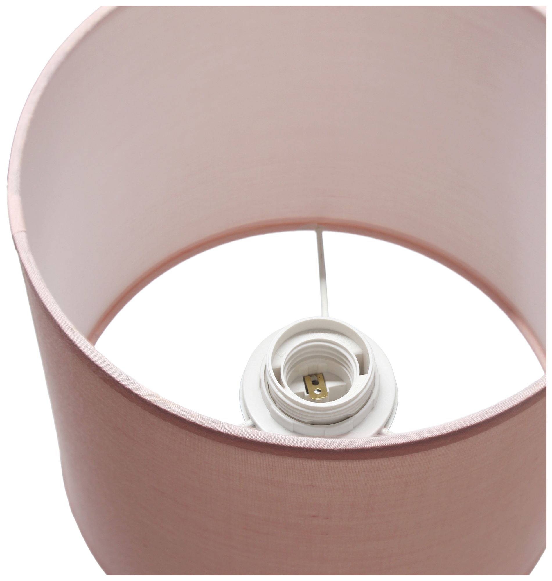 Simple Designs 15.94" Glow & Flow Ceramic Tb Lamp, Mono Fabric Shade, Pink