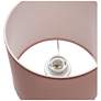 7_Simple Designs 15.94" Glow & Flow Ceramic Tb Lamp, Mono Fabric Shade, Pink more views