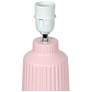Simple Designs 15.94" Glow & Flow Ceramic Tb Lamp, Mono Fabric Shade, Pink