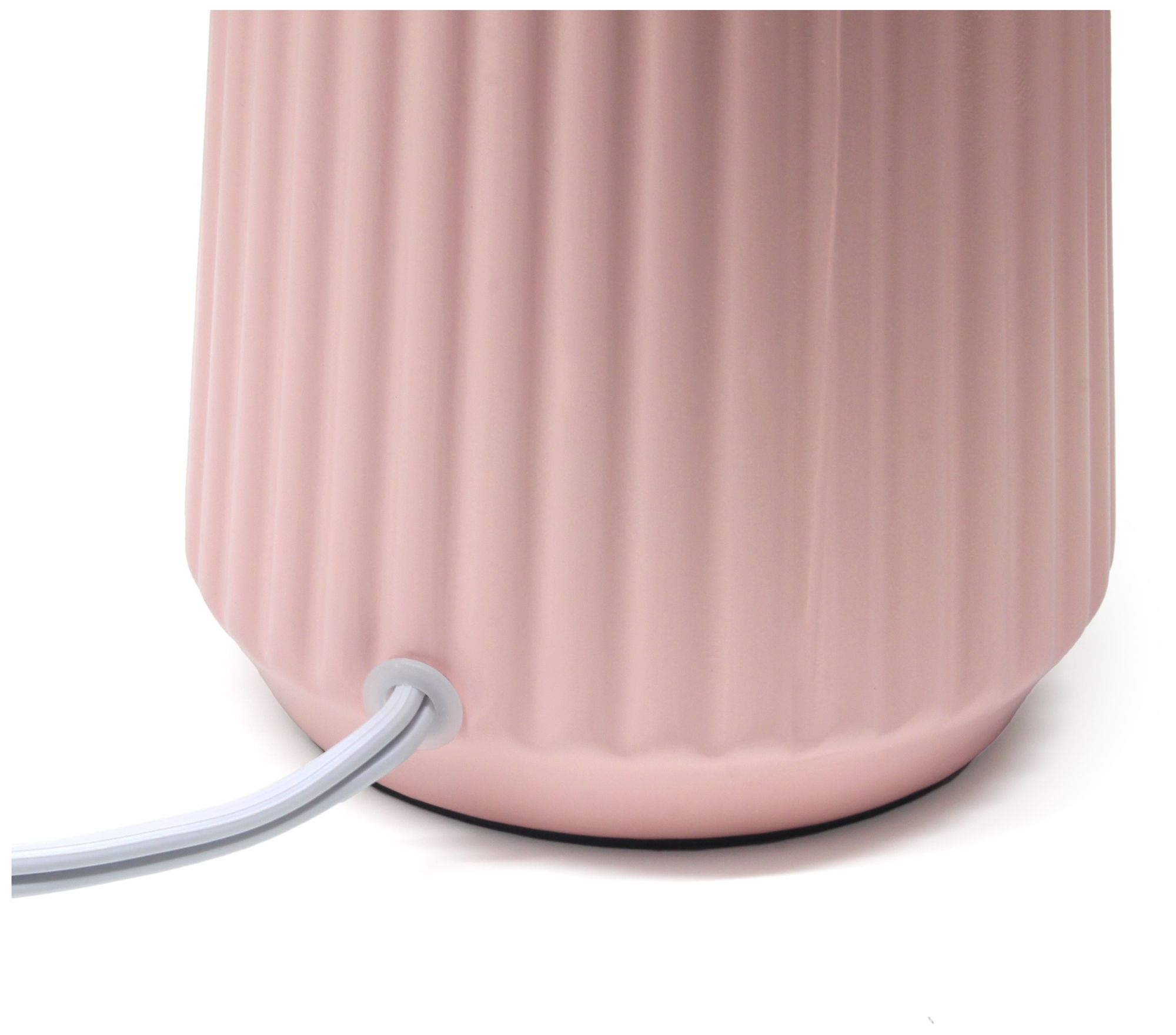 Simple Designs 15.94" Glow & Flow Ceramic Tb Lamp, Mono Fabric Shade, Pink