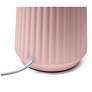Simple Designs 15.94" Glow & Flow Ceramic Tb Lamp, Mono Fabric Shade, Pink