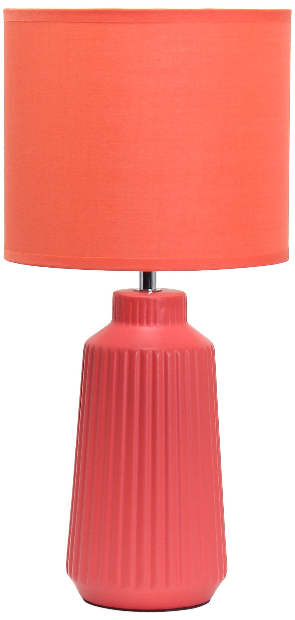 Image 3 Simple Designs 15.94" Glow & Flow Ceramic Tb Lp, Mono Fabric Shade, Orange more views