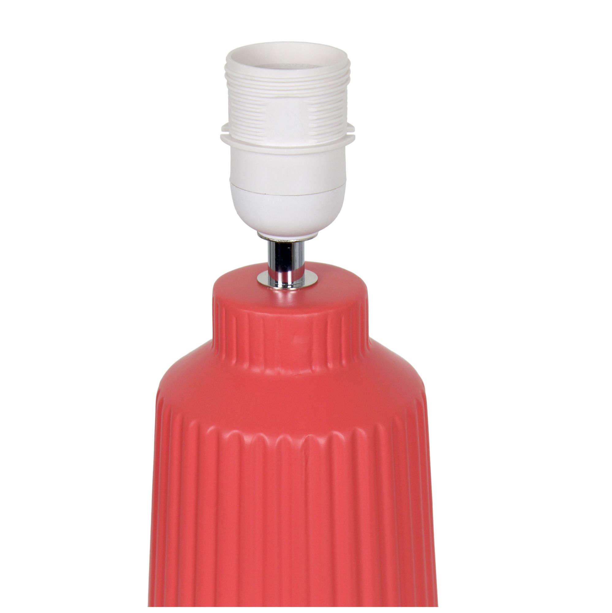 Simple Designs 15.94" Glow & Flow Ceramic Tb Lp, Mono Fabric Shade, Orange