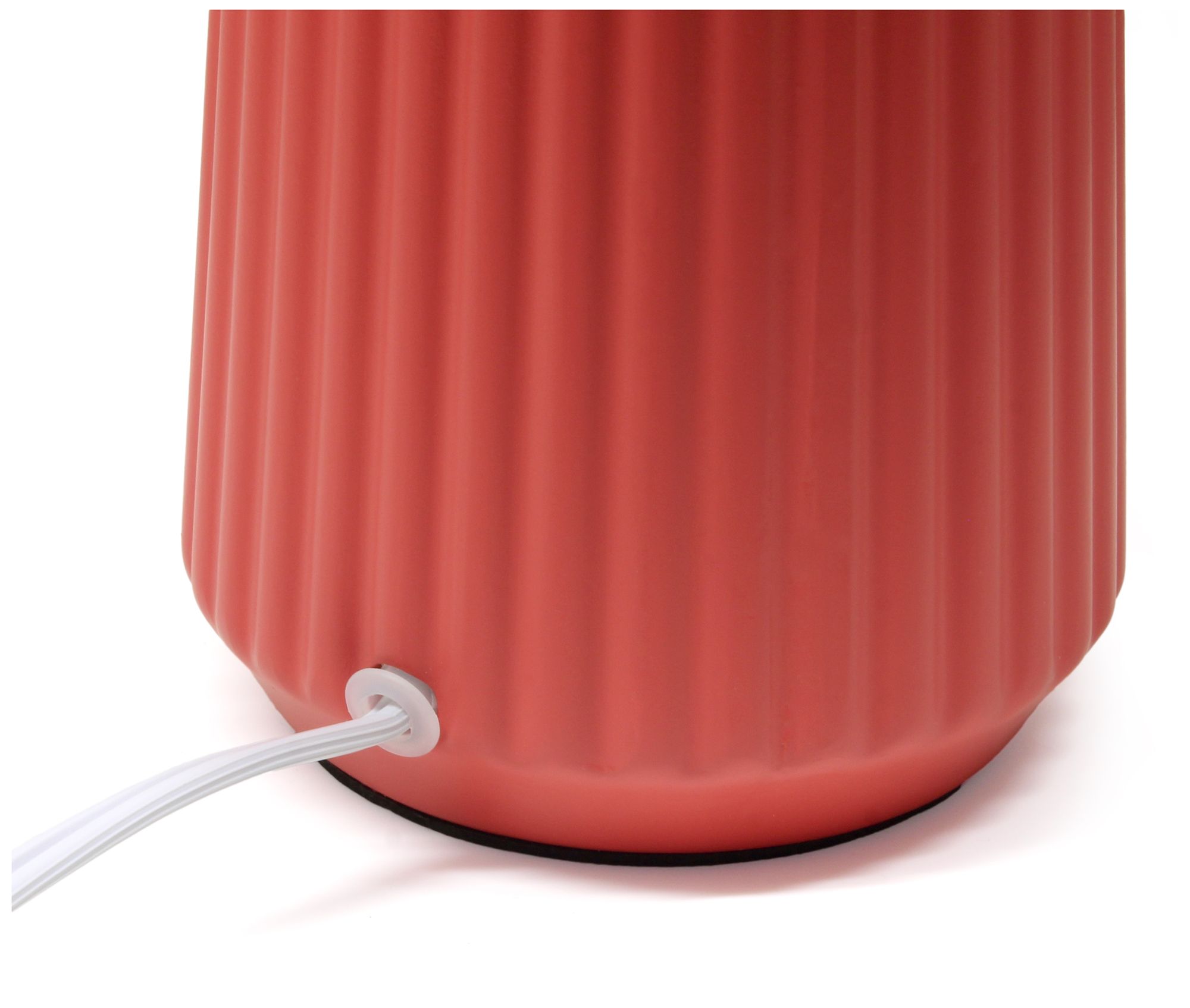 Simple Designs 15.94" Glow & Flow Ceramic Tb Lp, Mono Fabric Shade, Orange