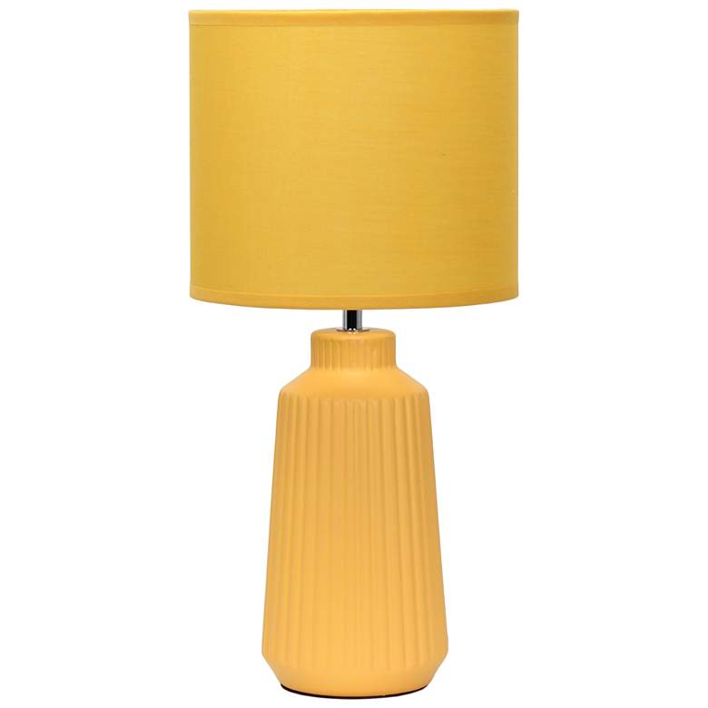 Image 2 Simple Designs 15.94" Glow & Flow Ceramic Tb Lp, Monochrome Fbc Shd, Yellow