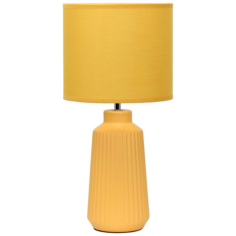Image 3 Simple Designs 15.94" Glow & Flow Ceramic Tb Lp, Monochrome Fbc Shd, Yellow more views