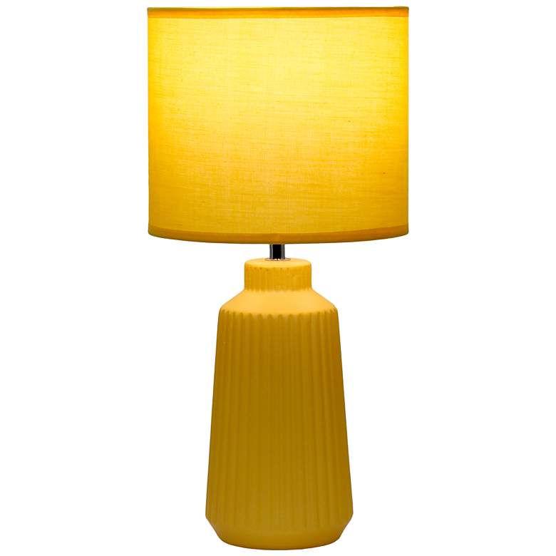Image 4 Simple Designs 15.94" Glow & Flow Ceramic Tb Lp, Monochrome Fbc Shd, Yellow more views