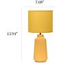 5_Simple Designs 15.94" Glow & Flow Ceramic Tb Lp, Monochrome Fbc Shd, Yellow more views