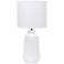 Simple Designs 15.94" Glow & Flow Crmc Tb Lp, Mono Fabric Shade, Off Wht