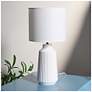 1_Simple Designs 15.94" Glow & Flow Crmc Tb Lp, Mono Fabric Shade, Off Wht