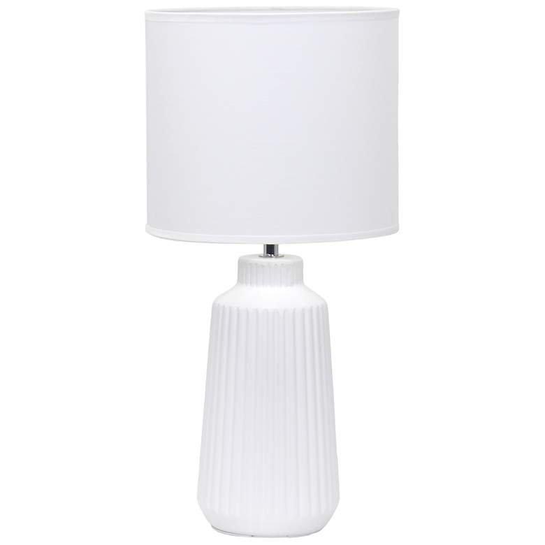 Image 3 Simple Designs 15.94" Glow & Flow Crmc Tb Lp, Mono Fabric Shade, Off Wht more views