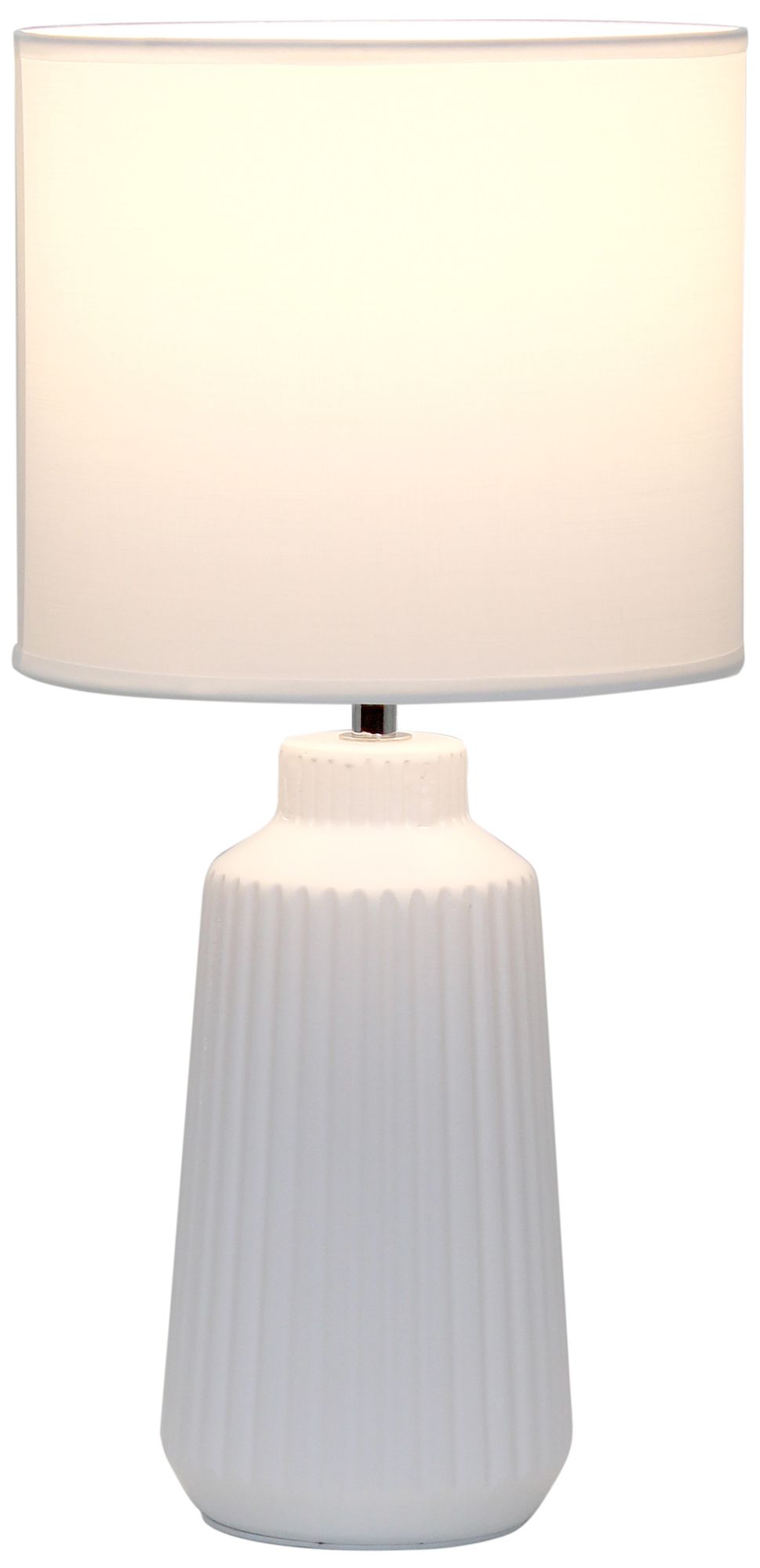 Image 4 Simple Designs 15.94" Glow & Flow Crmc Tb Lp, Mono Fabric Shade, Off Wht more views