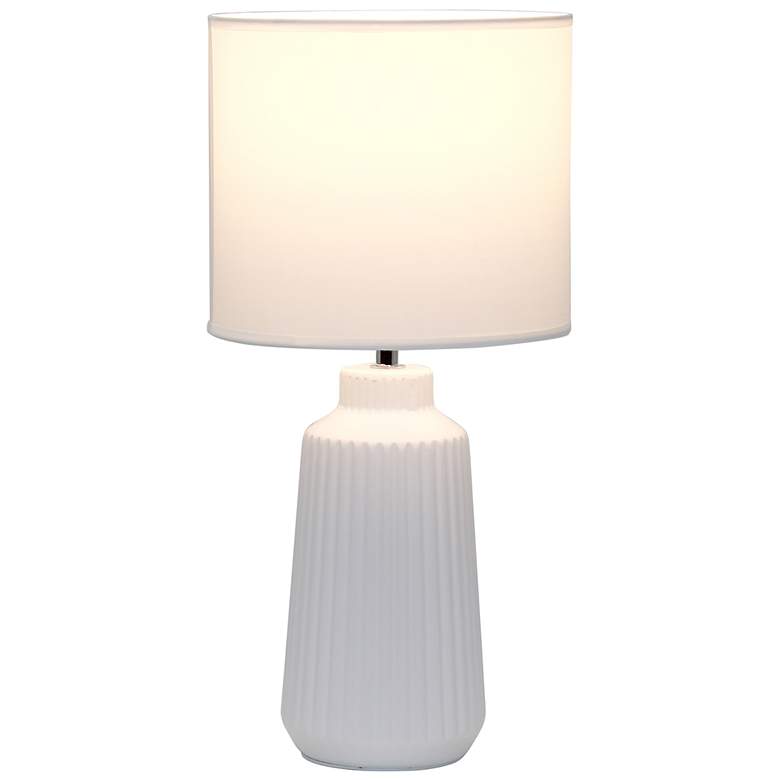 Image 4 Simple Designs 15.94" Glow & Flow Crmc Tb Lp, Mono Fabric Shade, Off Wht more views