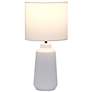 4_Simple Designs 15.94" Glow & Flow Crmc Tb Lp, Mono Fabric Shade, Off Wht more views
