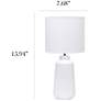 5_Simple Designs 15.94" Glow & Flow Crmc Tb Lp, Mono Fabric Shade, Off Wht more views