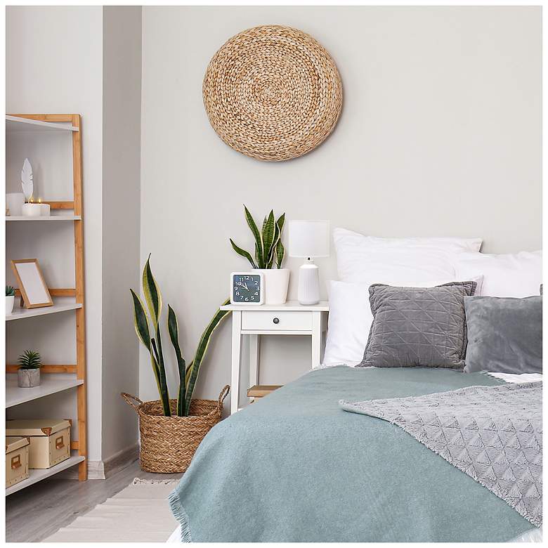 Image 6 Simple Designs 15.94" Glow & Flow Crmc Tb Lp, Mono Fabric Shade, Off Wht more views