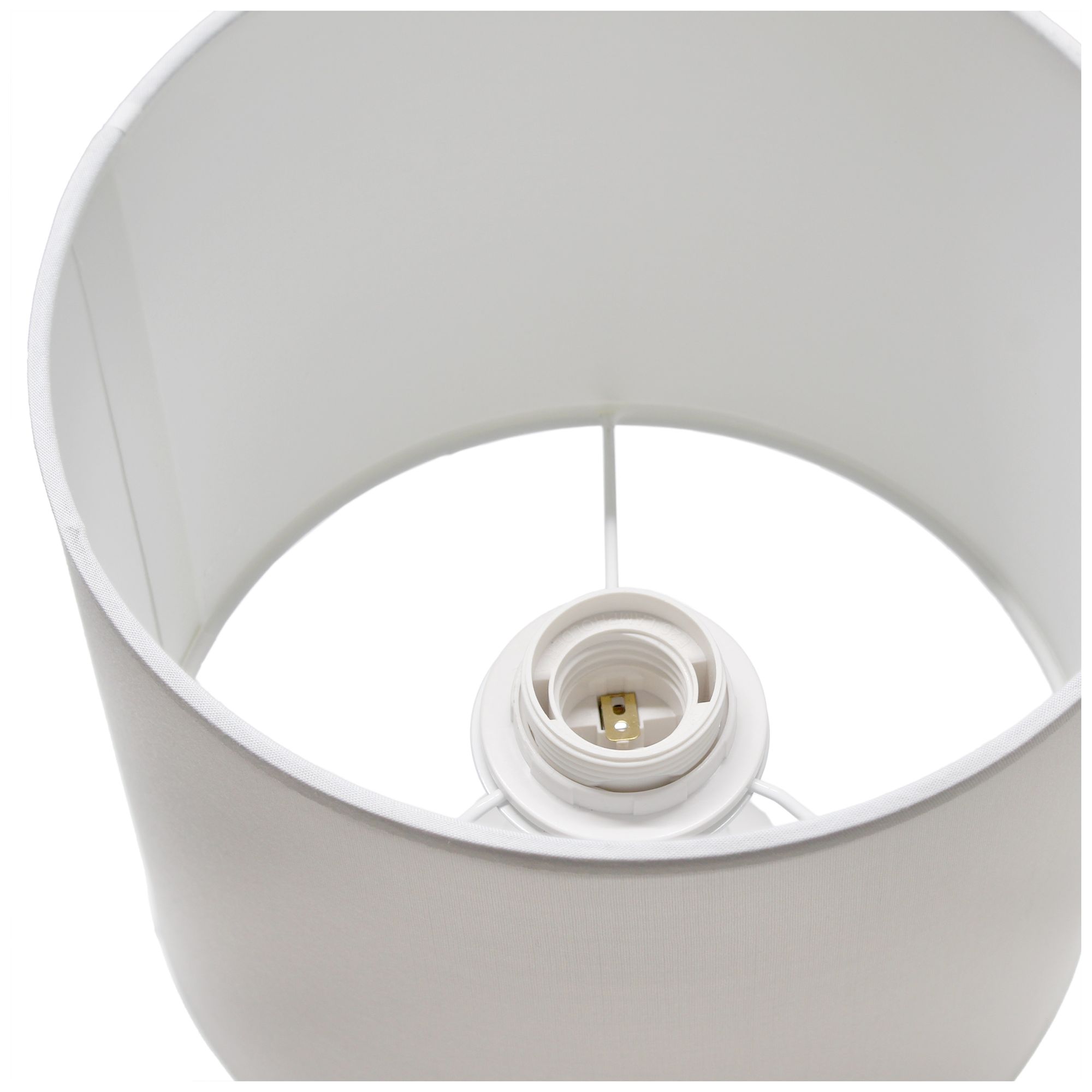 Simple Designs 15.94" Glow & Flow Crmc Tb Lp, Mono Fabric Shade, Off Wht