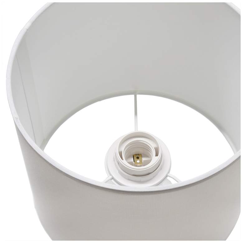 Image 7 Simple Designs 15.94" Glow & Flow Crmc Tb Lp, Mono Fabric Shade, Off Wht more views