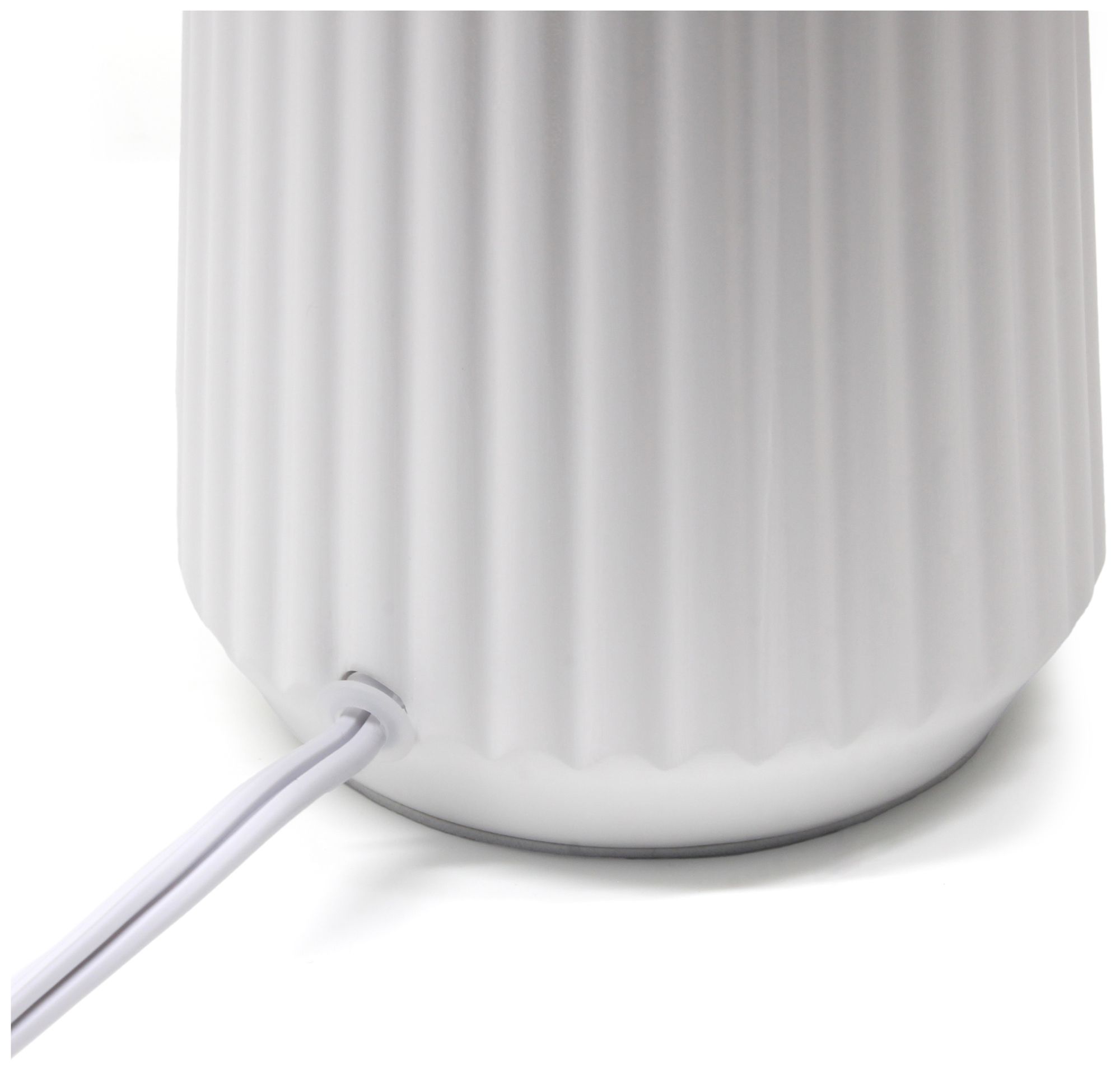 Simple Designs 15.94" Glow & Flow Crmc Tb Lp, Mono Fabric Shade, Off Wht