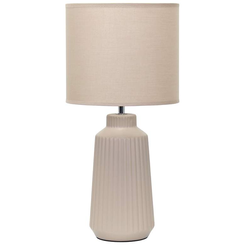 Image 3 Simple Designs 15.94" Glow & Flow Grooved Crmc Tb Lp, Mono Fbc Shd, Taupe more views