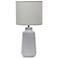 Simple Designs 15.94" Glow & Flow Grooved Crmc Tb Lp, Mono Fbrc Shade, GRY