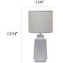 5_Simple Designs 15.94" Glow & Flow Grooved Crmc Tb Lp, Mono Fbrc Shade, GRY more views