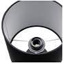 7_Simple Designs 15.94" Glow & Flow Grooved Tb Lamp, Mono Fabric Shade, Black more views