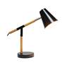 Simple Designs 15 1/2" Black and Wood Adjustable Desk Lamp