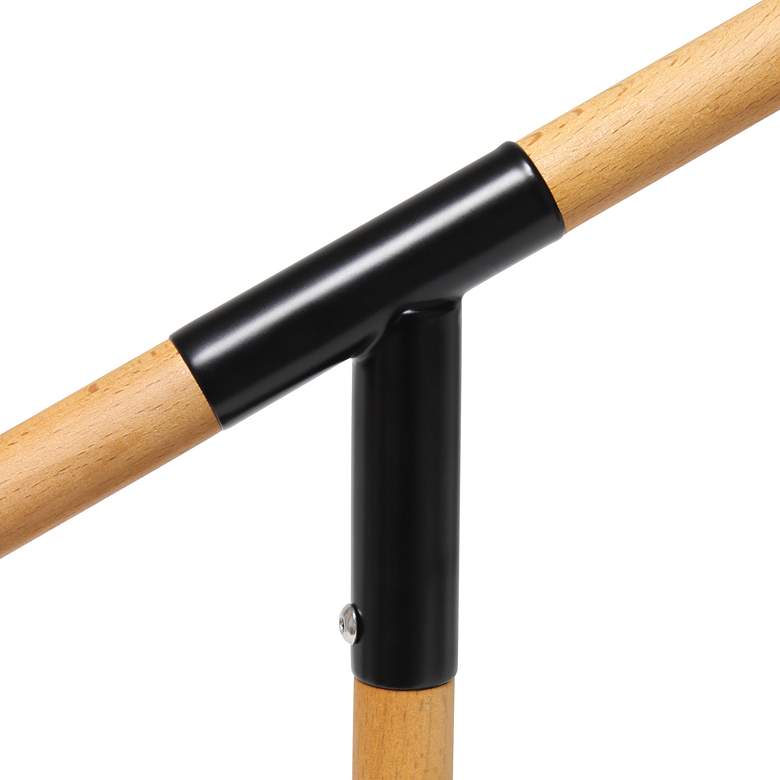 Image 4 Simple Designs 15 1/2" Black and Wood Adjustable Desk Lamp more views