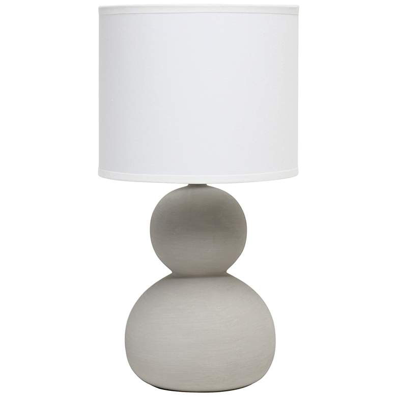 Image 2 Simple Designs 15 1/2 inch High Taupe Gray Accent Table Lamp