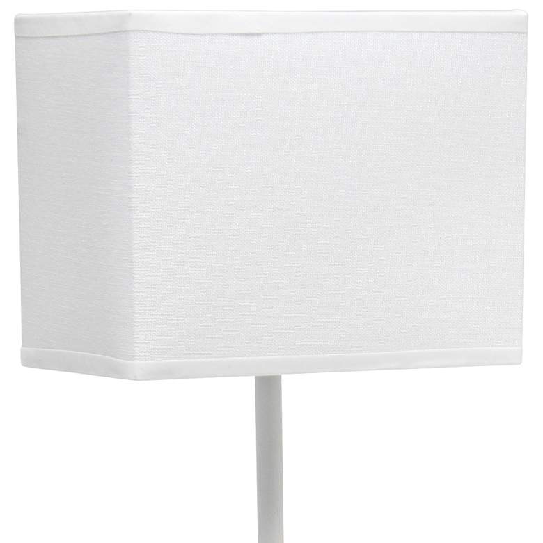 Image 3 Simple Designs 15 1/4" High White USB Accent Table Lamp more views