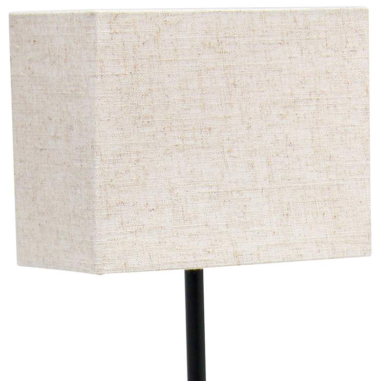 Image 3 Simple Designs 15 1/4 inchH Black Beige USB Accent Table Lamp more views