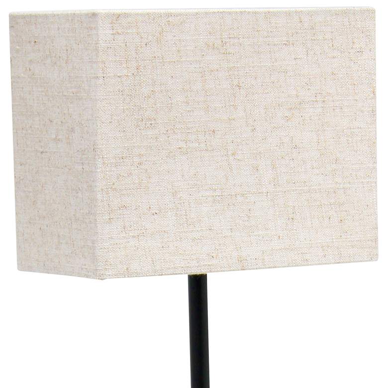 Image 3 Simple Designs 15 1/4"H Black Beige USB Accent Table Lamp more views