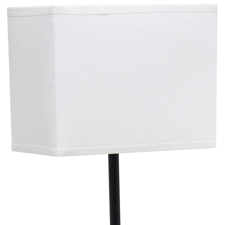 Image 3 Simple Designs 15 1/4"H Black White USB Accent Table Lamp more views