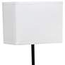 Simple Designs 15 1/4"H Black White USB Accent Table Lamp