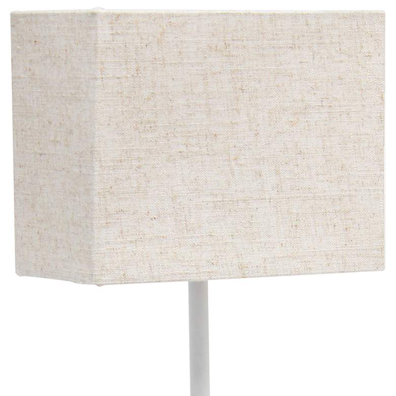 Image 3 Simple Designs 15 1/4"H White Beige USB Accent Table Lamp more views