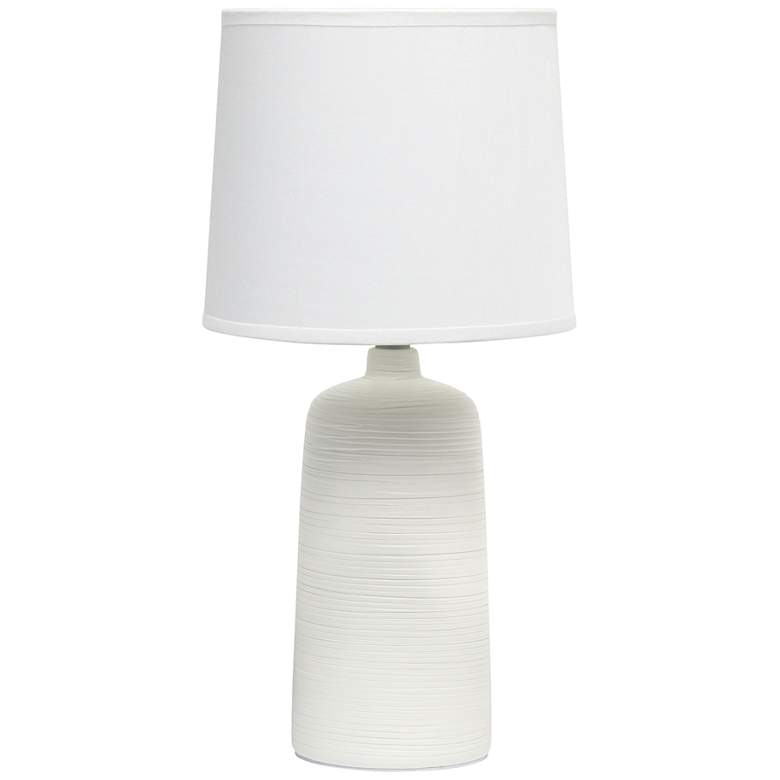 Image 2 Simple Designs 15 3/4 inch High Off-White Accent Table Lamp