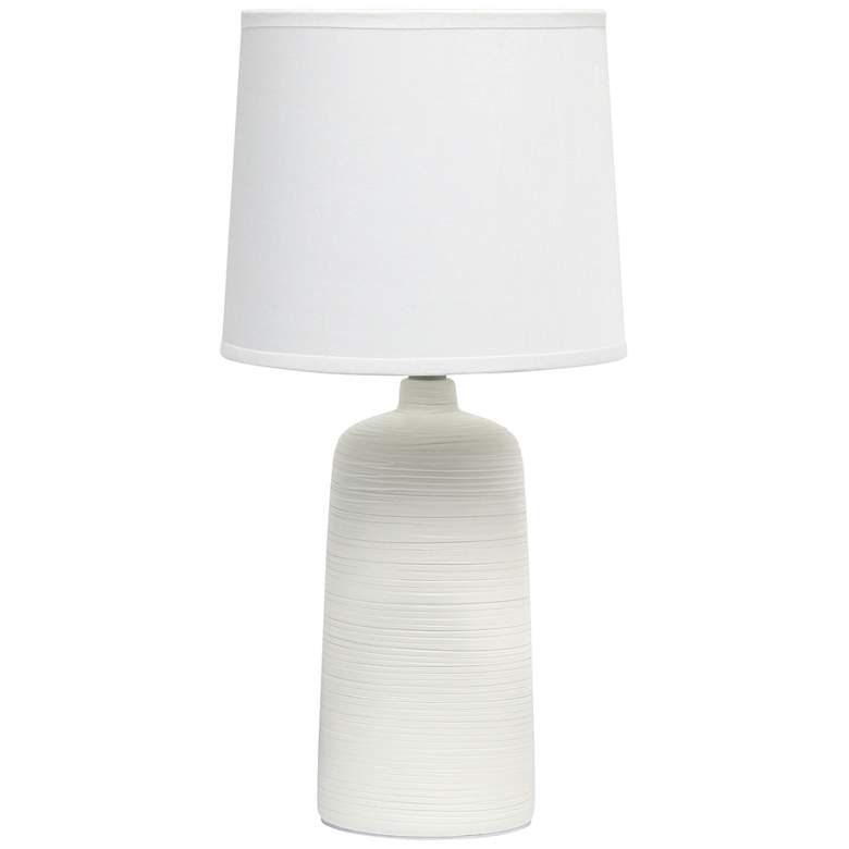 Image 2 Simple Designs 15 3/4" High Off-White Accent Table Lamp