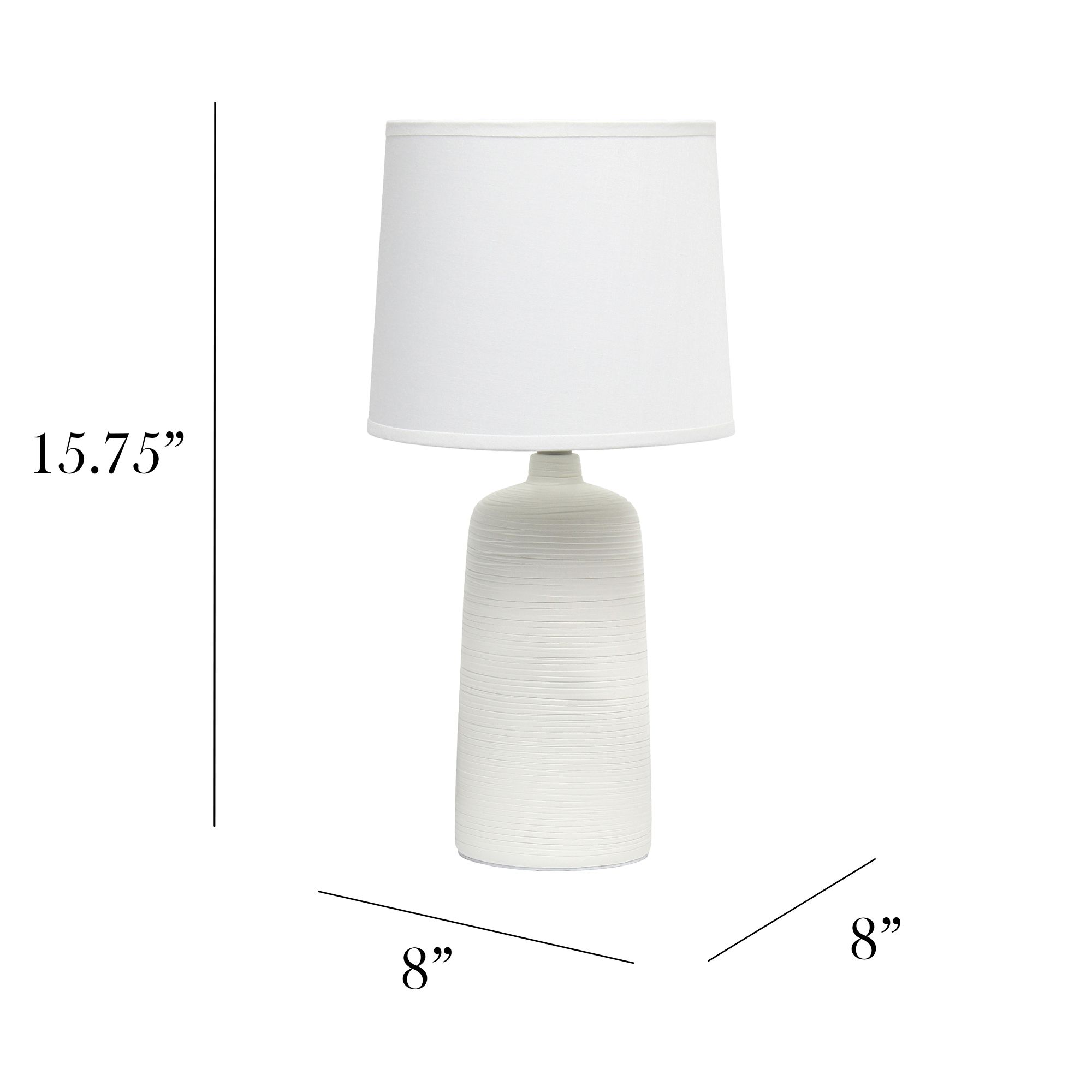 Simple Designs 15 3/4" High Off-White Accent Table Lamp