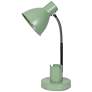 3_Simple Designs 16.22" Adjustable Metal Desk Task Lamp, Organizer, Sage GRN more views