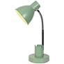 4_Simple Designs 16.22" Adjustable Metal Desk Task Lamp, Organizer, Sage GRN more views