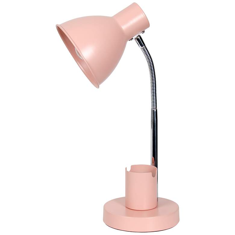 Image 3 Simple Designs 16.22" Adjustable Metal Desk Task LP, Organizer, Pink more views
