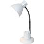 4_Simple Designs 16.22" Sleek Adj Mtl Desk Task Lp, Organizer, Off Wht more views