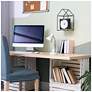 6_Simple Designs 16.22" Sleek Adj Mtl Desk Task Lp, Organizer, Off Wht more views