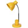2_Simple Designs 16.22" Sleek Adjustable Mtl Desk Task Lp, Organizer, Yellow