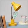 1_Simple Designs 16.22" Sleek Adjustable Mtl Desk Task Lp, Organizer, Yellow