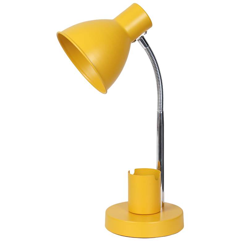 Image 3 Simple Designs 16.22" Sleek Adjustable Mtl Desk Task Lp, Organizer, Yellow more views