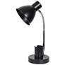 2_Simple Designs 16.22" Sleek Essentials Adj Mtl Desk Task LP, Organizer, BLK