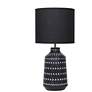 3_Simple Designs 16.93" Glow & Flow Boho Patterned Ceramic Table Lamp, Black more views