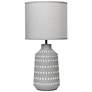 3_Simple Designs 16.93" Glow & Flow Boho Patterned Ceramic Table Lamp, Gray more views